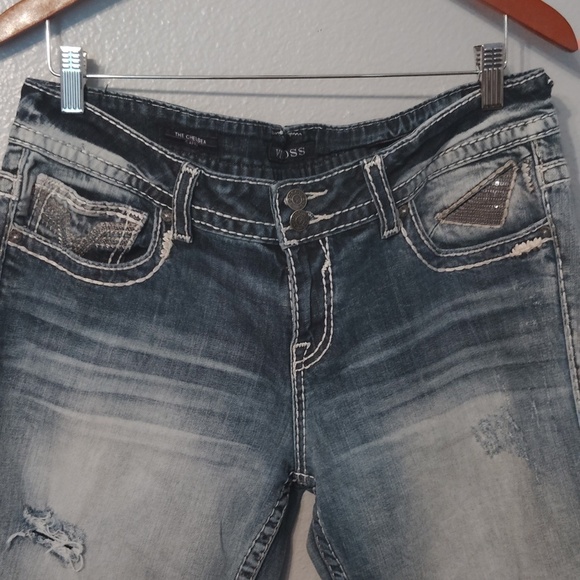 Vigoss The Chelsea Capri Size 13/14 Distressed Sequined - Picture 8 of 16